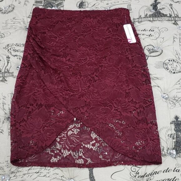 CURVY SENSE LACE SKIRT - Picture 1 of 4